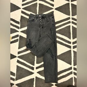 wild fable black high waisted straight leg jeans size "10"
